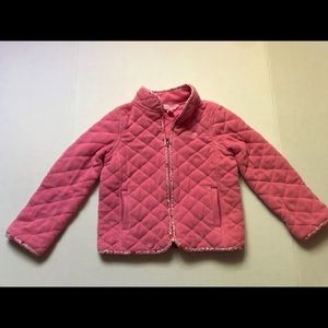 Lily Pulitzer girls pink quilted jacket. Size 5.